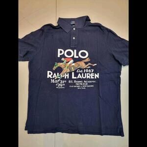 polo ralph lauren Equestrian graphic knit shirt Size LARGE